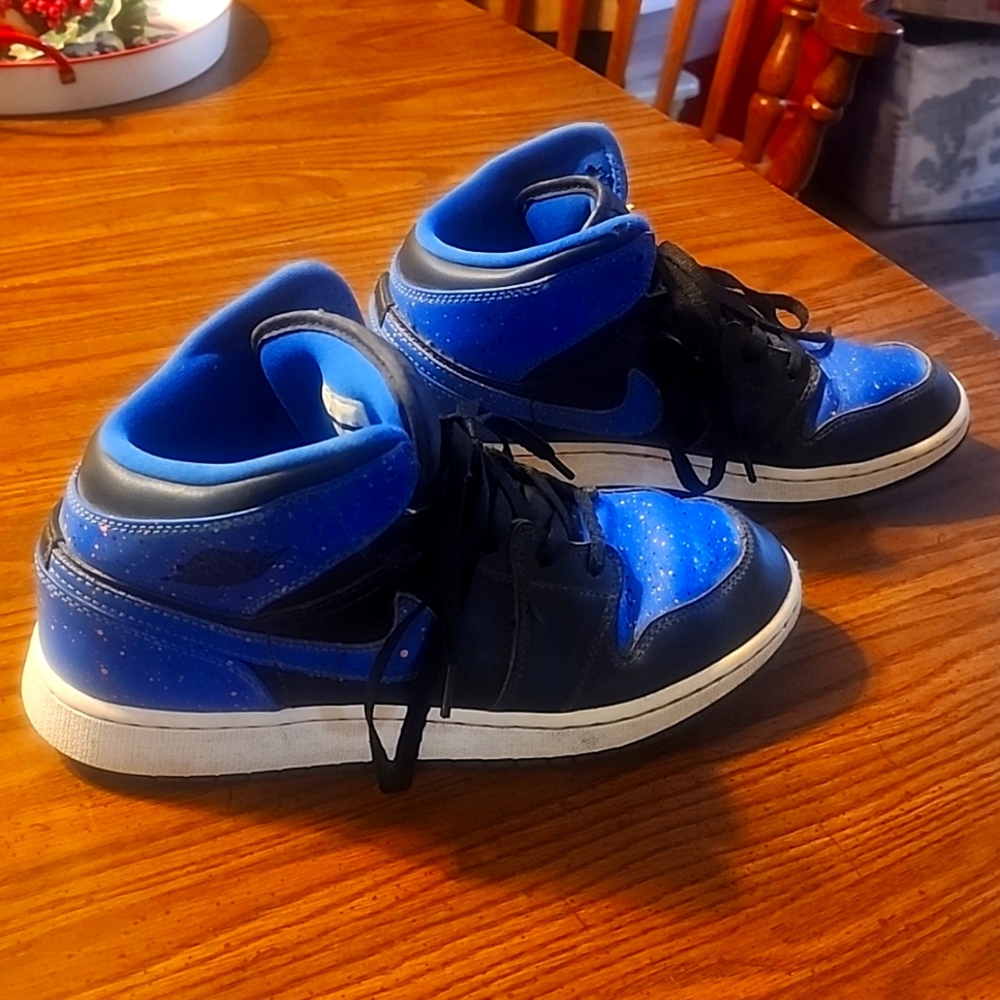 Jordan 1 royal paint splatter Mid